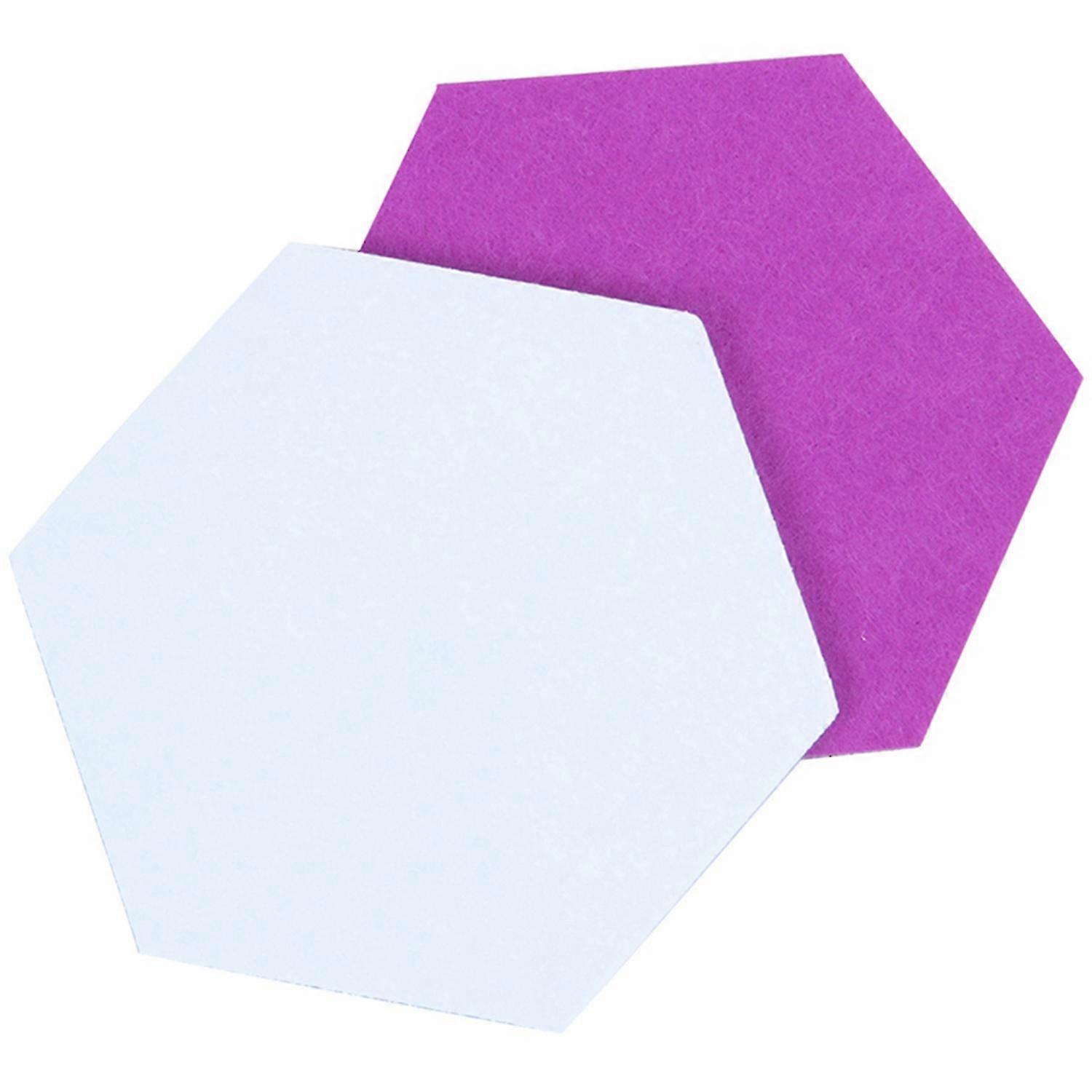 Set Of 6 Hexagon Felt Pin Board Self Adhesive Bulletin Memo Photo Cork Boards Colorful Foam Wall De