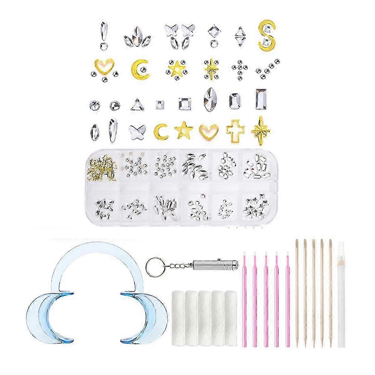 Zahnschmuck-Set, DIY-Zahnkristall-Schmuck-Set, modisches Zahnschmuck-Set, künstliche Kristall-Zahnornamente