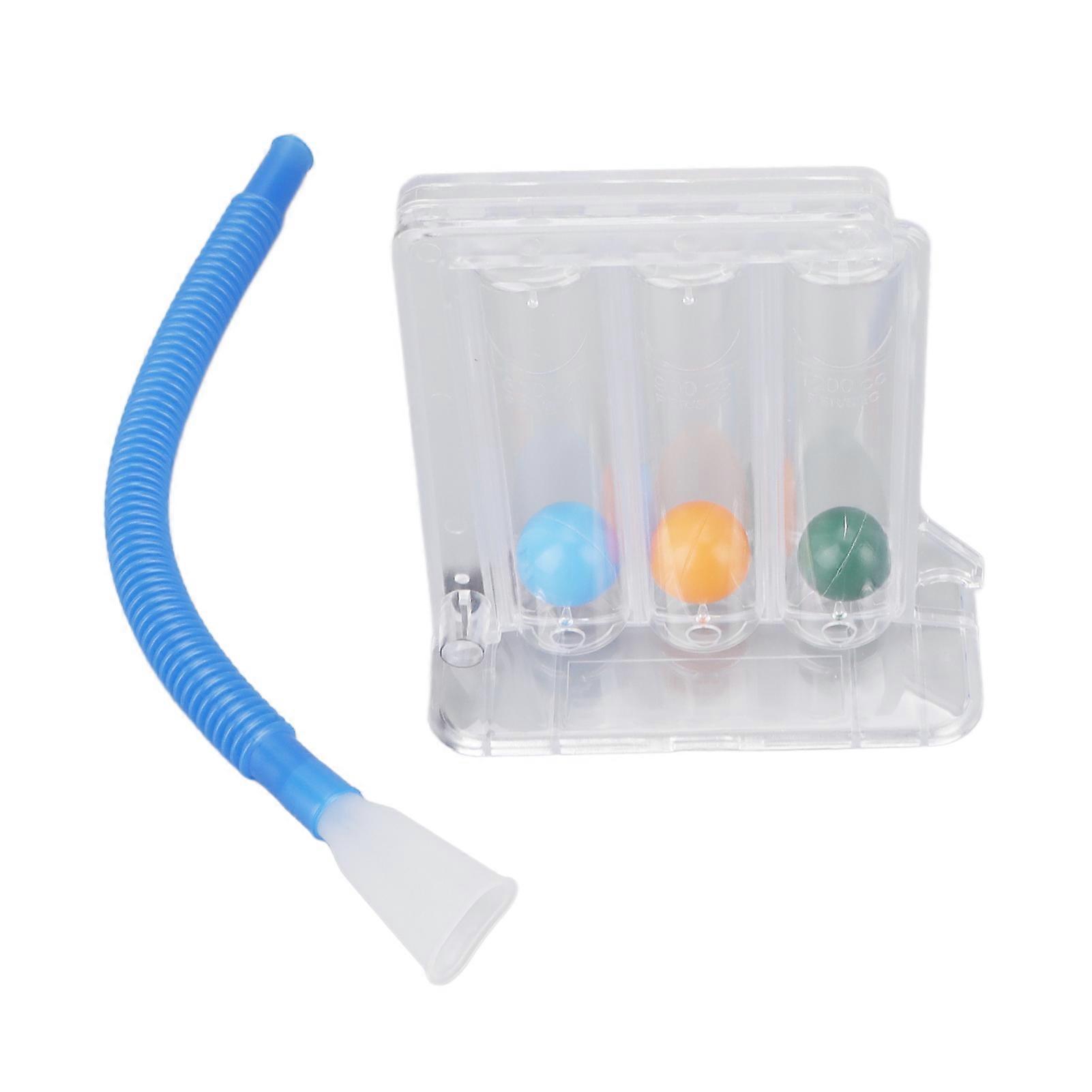 Blowing Ball Breathing Exerciser 3 Colorful Balls Bottom Filter Lung Capacity Training Device