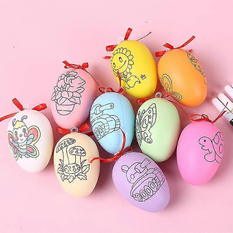 10 Pieces Diy Hand-painted Egg Set Kindergarten Handmade Eggshell Coloring Materials