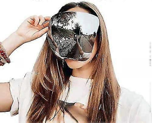 Oversized Full Face Polarized Large Mirror Sunglasses, Multicolor Protective Face Shield Visor Glasses
