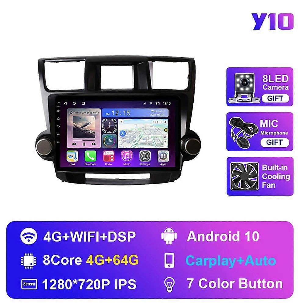 Per Toyota Highlander 2 XU40 2007-2013 Autoradio Auto Carplay Player Multimedia 2din Android 10 Autoradio 4G Wifi 2 din