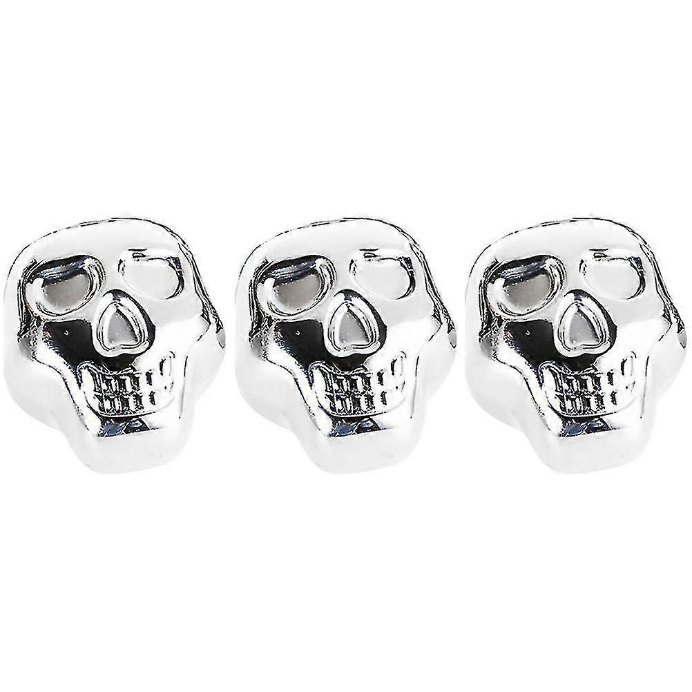 3 Pcs Stainless Steel Ice Cubes Skull Ice Cubse Whiskey Cooler Ice Cubes-jie