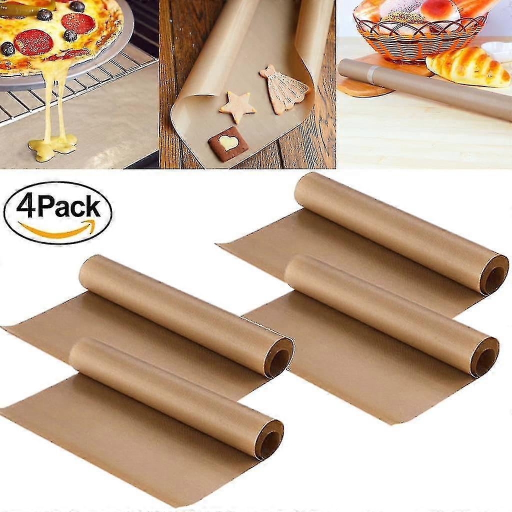 Permanent Baking Foil (set Of 4) Extra Large For Grilling And Baking - 40x60 Cm Can Be Cut To Size - Baking Foil Dishwasher-safe - Baking Paper Reusab