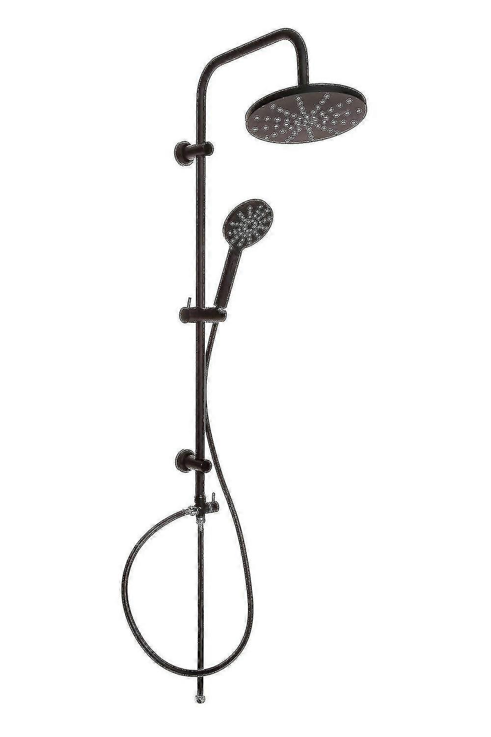 Shower Column Multi Function Showerhead Large Sliding Rainfall Black Colour