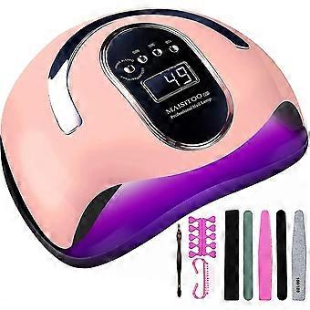 Lamp UV Sche Nails, 168W UV LED Schoir Nails Professional met automatische sensor, 4 timers 10/30/60/99s, LCD Smart Screen Lamp UV Sche O