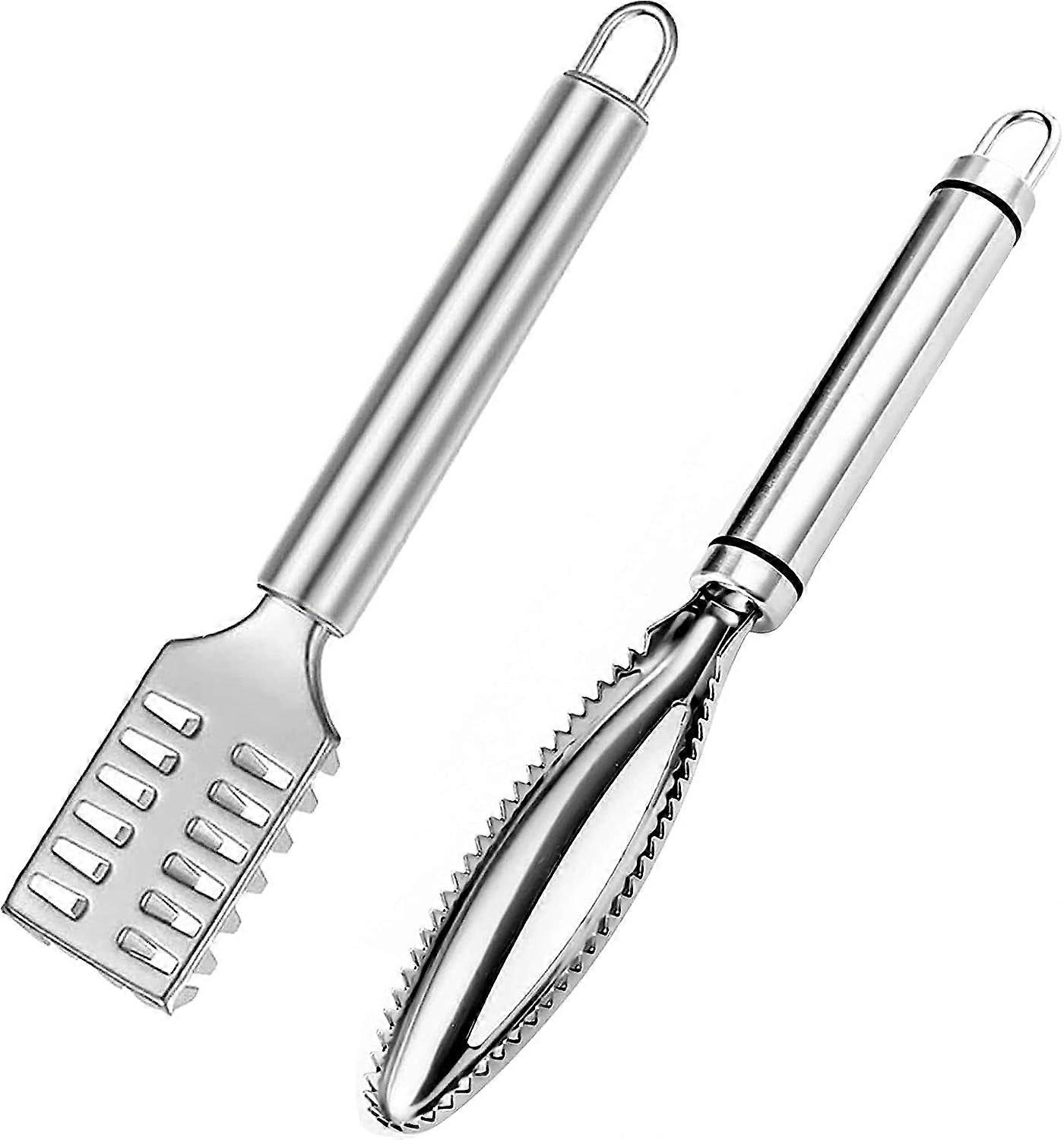 Professional Fish Scaler Fish Scale Scraper Fish Scale Remover Remover Fast Scales Peeling Fish Scale Scraper with Sawtooth for Seafood Fish Scaler,2 