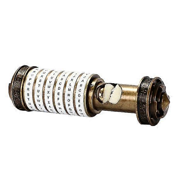 Da Vinci Kombination Lock, Metall Cryptex Sets weiß & Bronze Farbe