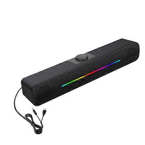 LED USB 3.5mm حاجز صوت سلكي الكمبيوتر مكبرات صوت ستيريو USB لكمبيوتر سطح المكتب كمبيوتر محمول