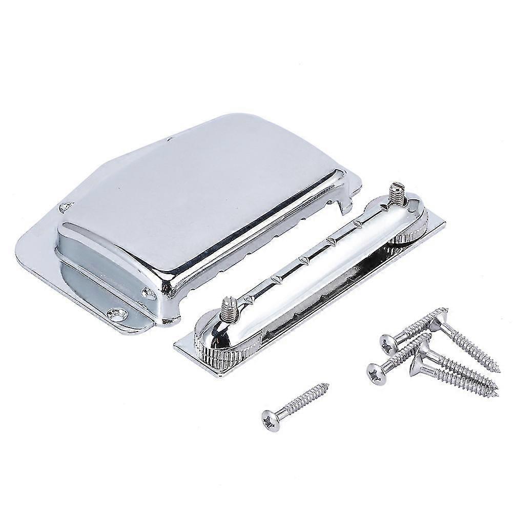 6 String E-gitarre Einstellbare Archtop Saitenhalter Brücke Abdeckung Platte AccessorySilver