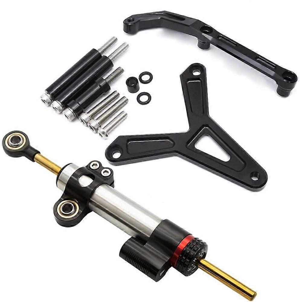 For YAMAHA FJ-09 MT-09 Tracer 2021-2023 CNC Aluminum Carbon Motorcycle Steering Damper Stabilizer Bracket Mounting Support Kit