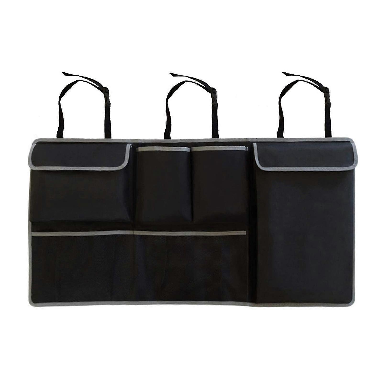 PVC Hanging Trunk Organizer Space Saving Solid Car Back Seat Bag Multi Pockets