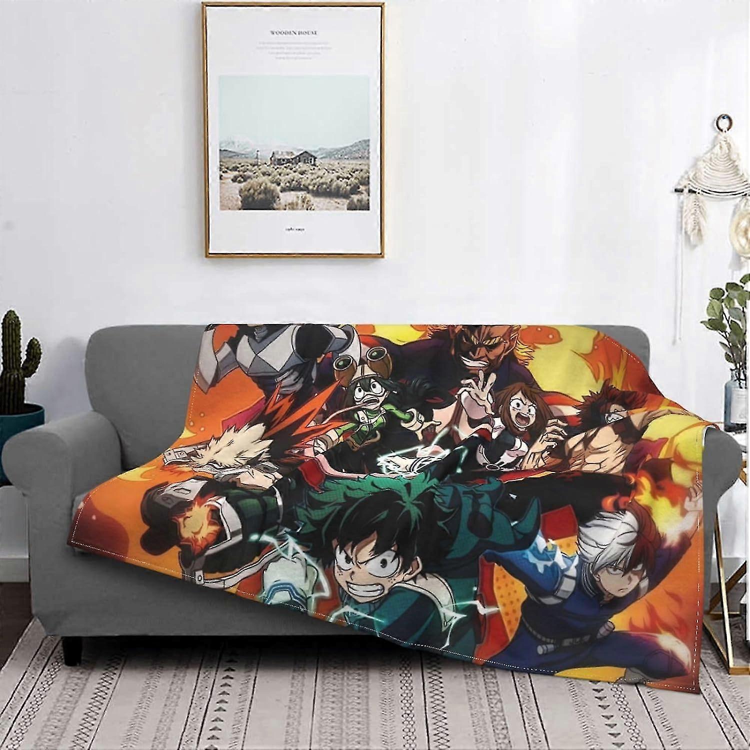 بطانية رمي القطن بطاني بطلي أنيمي أكاديميا ميا بطانية مكيف هواء لحاف كرتون بطانيات الفانيلا الناعمة Beach_ABJids10783