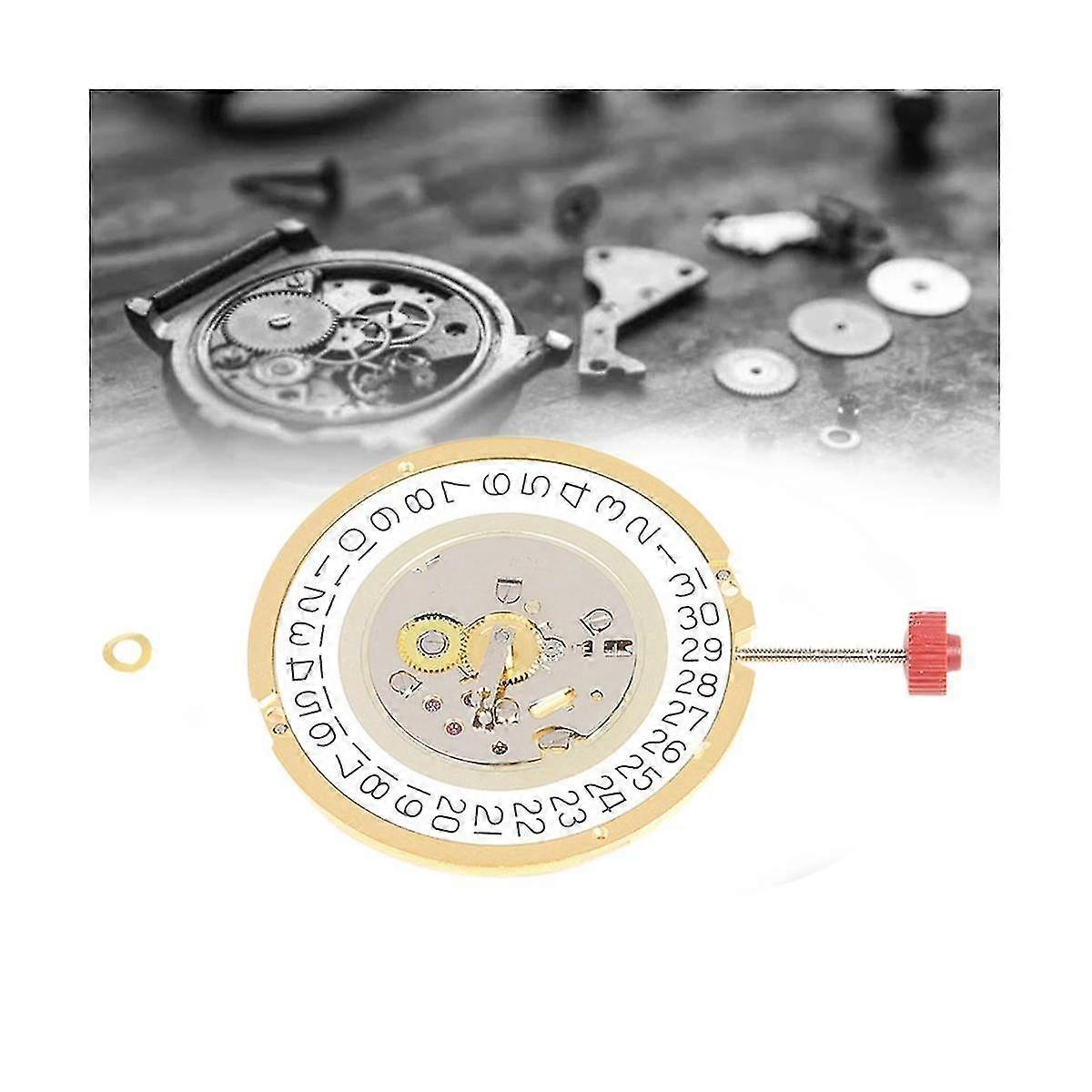1019 Watch Movement With Hour Wheel Spring 3 O'clock Calendar Two And A Half Hands Quartz Movement Replacement For