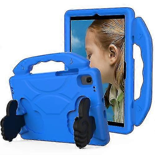 For Samsung Galaxy Tab A8 10.5 2021 X200 Eva Shockproof Tablet Case With Thumb Bracket (Blue)