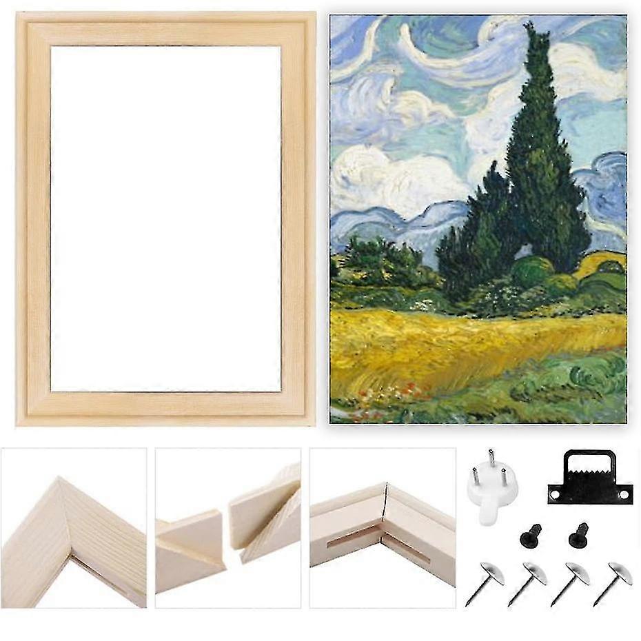 DIY Wood Canvas Stretcher Bars,Removable Canvas Frames Kit-Easy to Assemble,Wooden Frames Kit for Oi