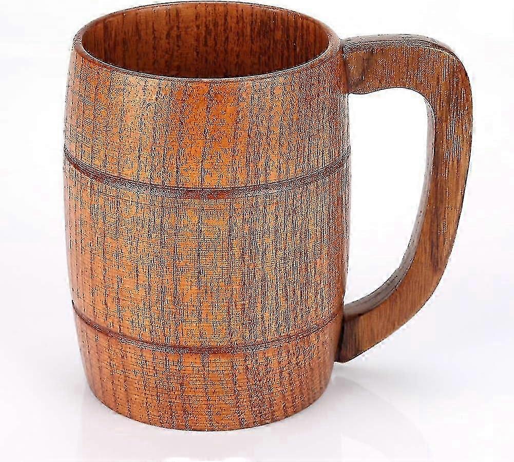 Handmade Wooden Barrel-shaped Beer Mugs, Classical Wooden Wine Mugs, Natural And Environmentally Friendly