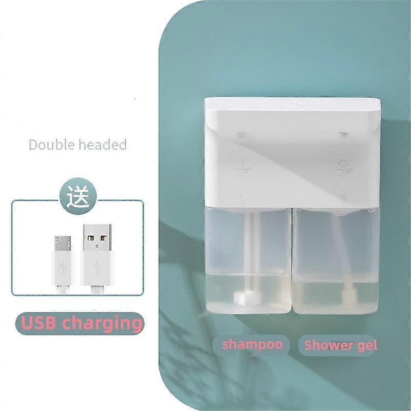 Automatic Infrared Induction Intelligent Liquid Double-headed Use Dispenser Wall Mounted Bathroom Kitchen el Soap Machine