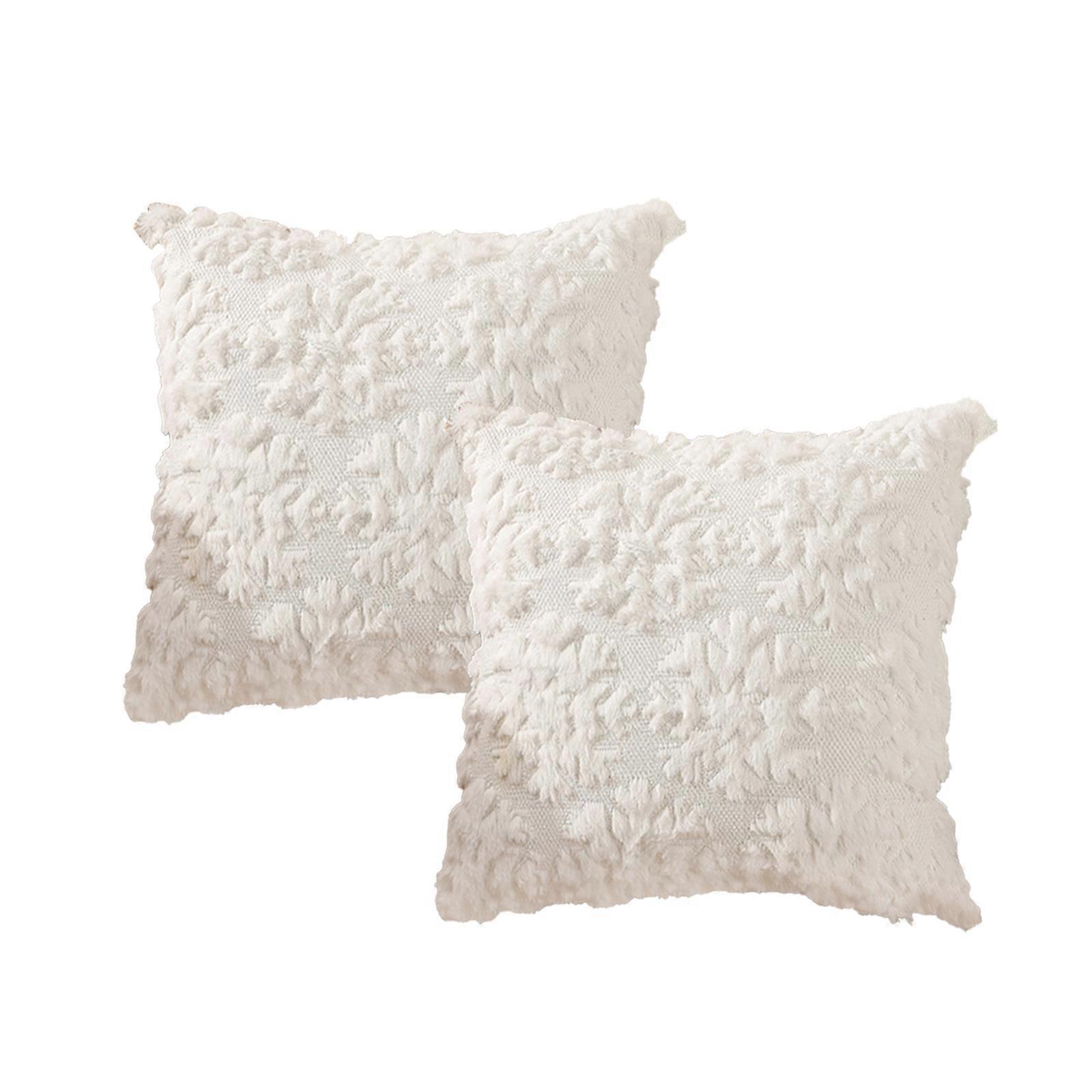 2pcs Christmas Tree Decorative Throw Pillow Covers,Soft Fluffy Pillowcases,100% New