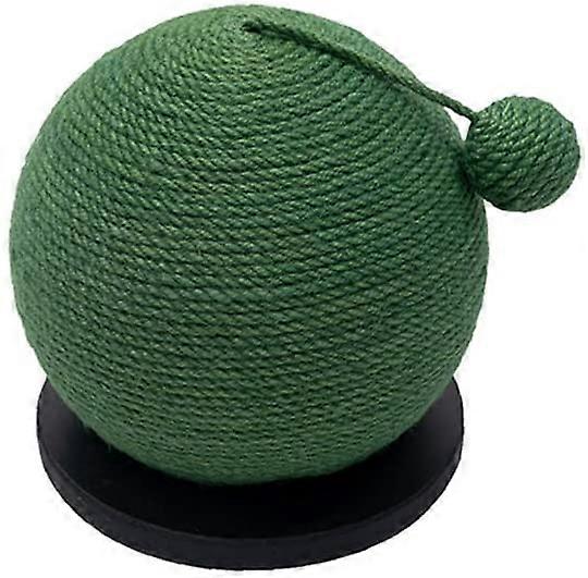 Interactive Sisal Cat Toy with Ball Toy - Funny Scratch Resistant Round Cactus Toy for Playing Cats (Black Base)