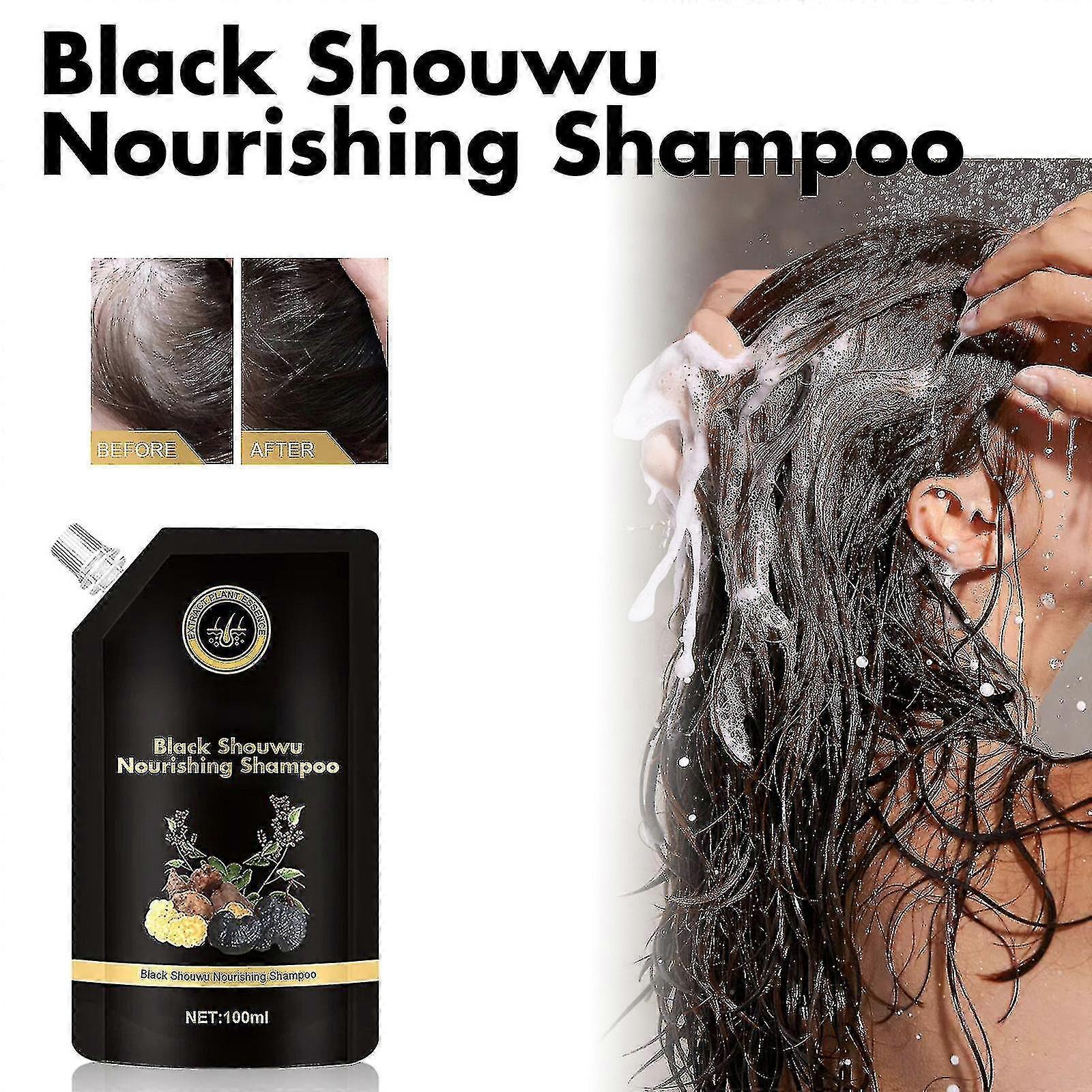 Shampoo preto Ganoderma Polygonum, Lingzhi Polygonum Shampoo preto, Lucidum Polygonum Shampoo, ervas Black Ganoderma Polygonum Shampoo para cabelos grisalhos Tw