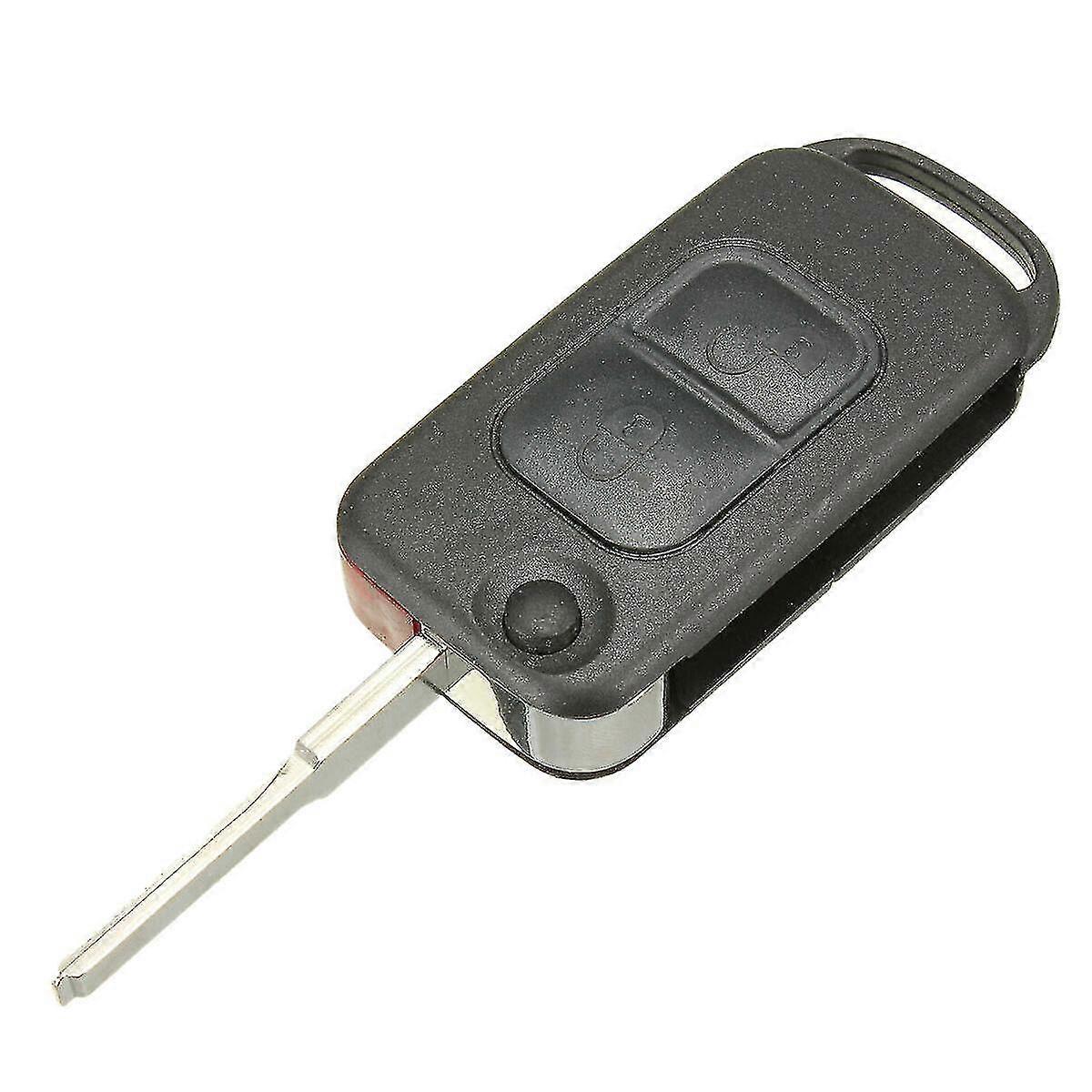 2 Button Flip Remote Key Case Hu64 Blade Fob For A C E S W168 W202 Car