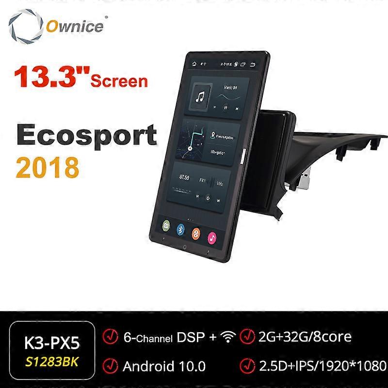 Tesla Stil PX6 13,3" DSP Android 10.0 Autoradio Multimedia Video Player Auto Drehbare Navigation GPS für Ford Ecosport 2018
