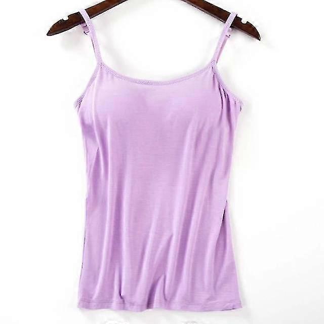 נשים חזייה מרופדת רכה מזדמן גופייה נשים ספגטי Cami למעלה אפוד נשי חולצה עם חזייה מובנית