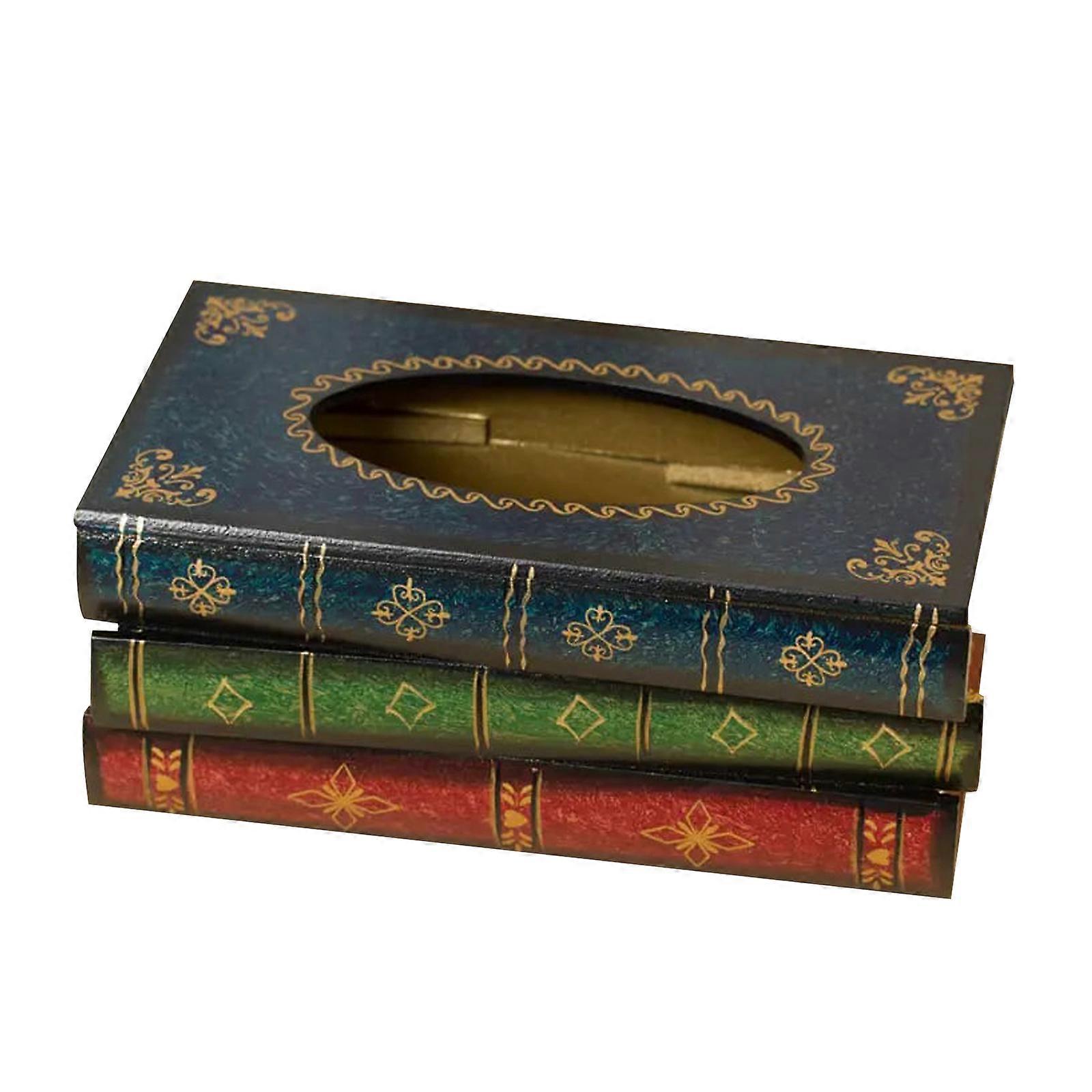 Promotion, Creative Retro Style Book Shape Tissue Box Trebeholder Tissue Holder Case
