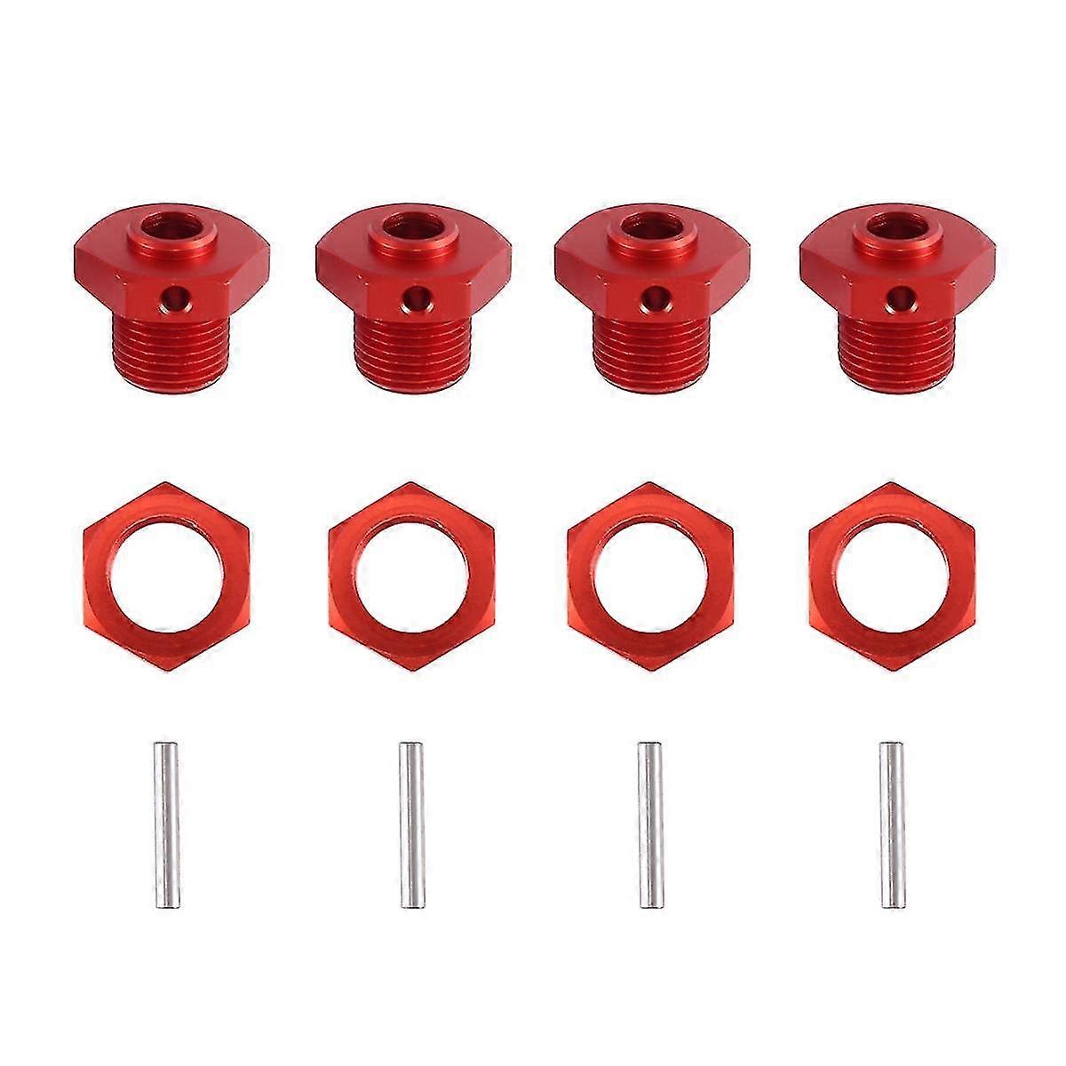 Metall 17mm hjul Hex Hub adapter med mutter för Arrma 1/8 3s 1/10 Big Rock V3 Rc bil uppgradering delar, re