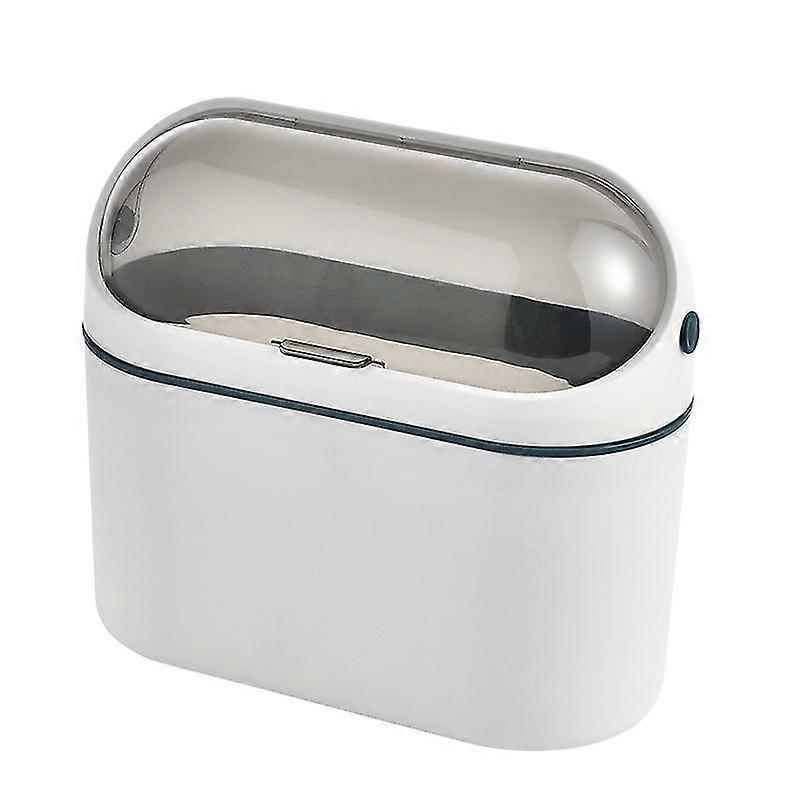 1pc Desktop Trash Can with Lid, Mini