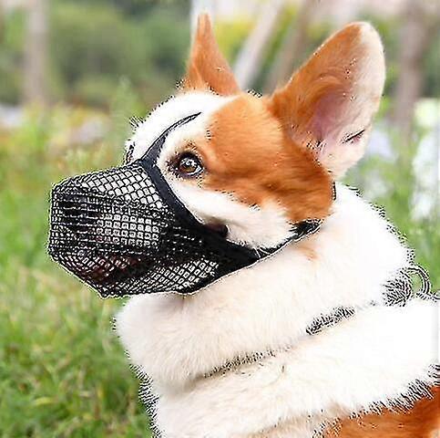 Dog Muzzle, Dog Muzzle Mesh Mask With Adjable Ss, Biting Chewing And Lic Able