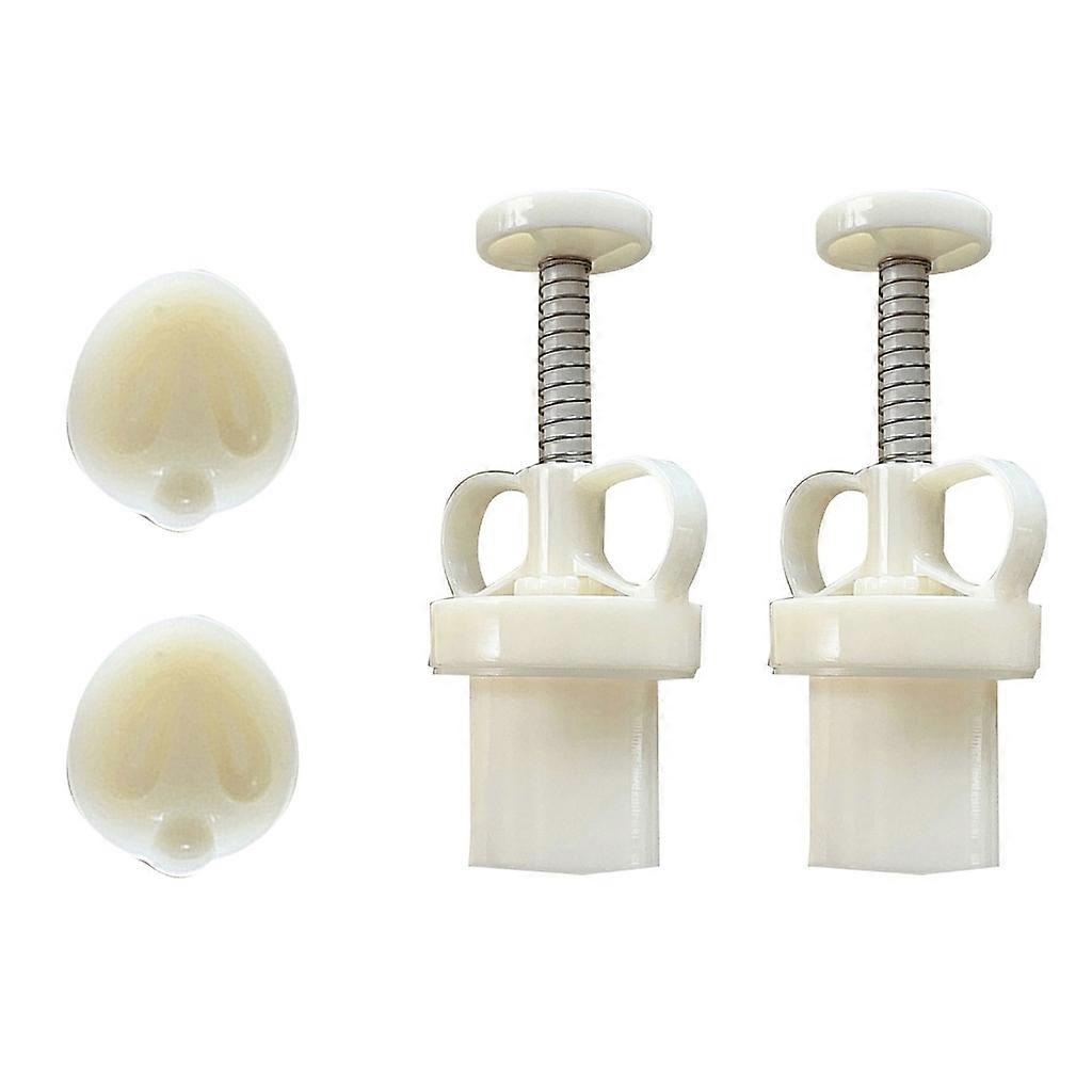 Ensemble de moules à gâteau de lune de lapin 20g Moule à gâteau de lune avec tampons réutilisables (blanc)