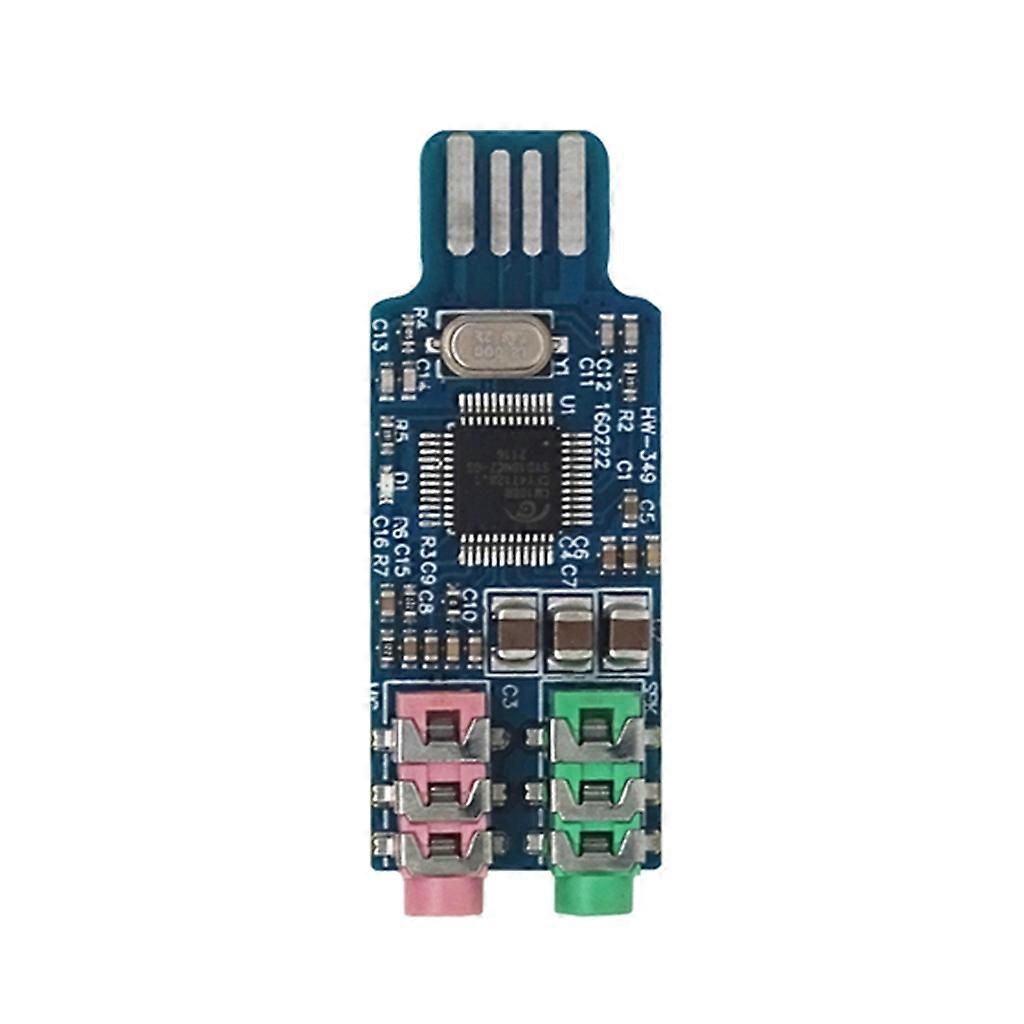 CM108 USB-stasjonsfritt lydkort bærbar datamaskin ekstern lydkortmodul