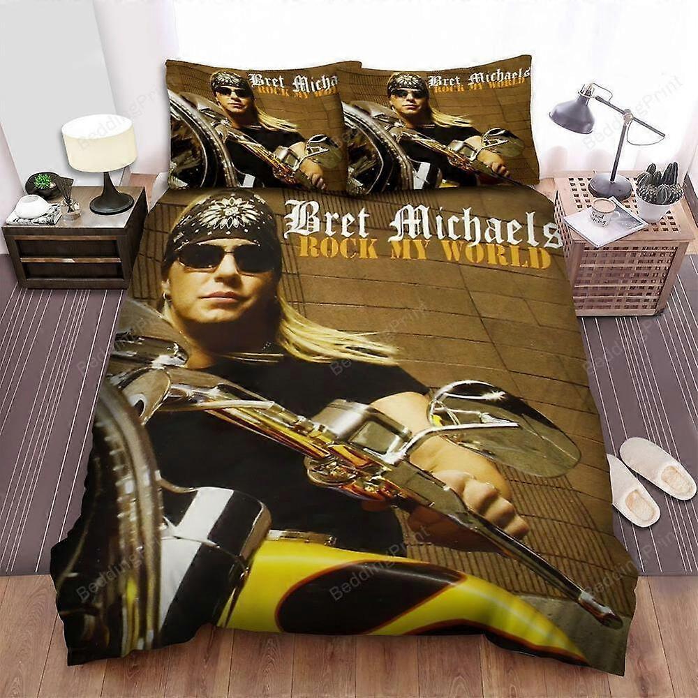 v3440 Lakens Rock My World Bret Michaels Dekbedovertrek Set Beddengoed Kussensloop Lakens IU3440