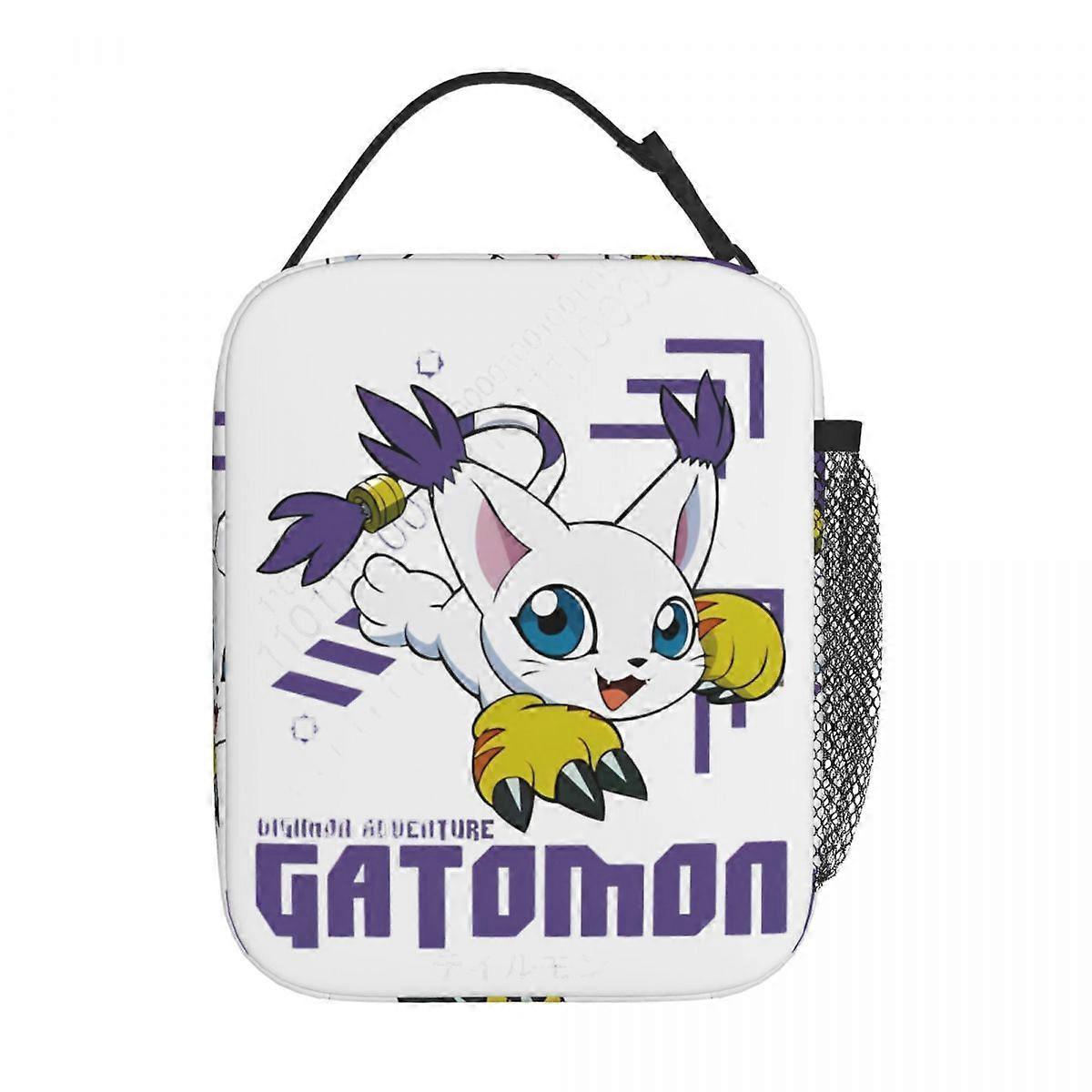 Digimon περιπέτεια Gatomon μονωμένες τσάντες μεσημεριανού γεύματος Cooler τσάντα Lunch Container Leakproof Tote μεσημεριανό κουτί για τους άνδρες Πικνίκ γραφείου γυναικών