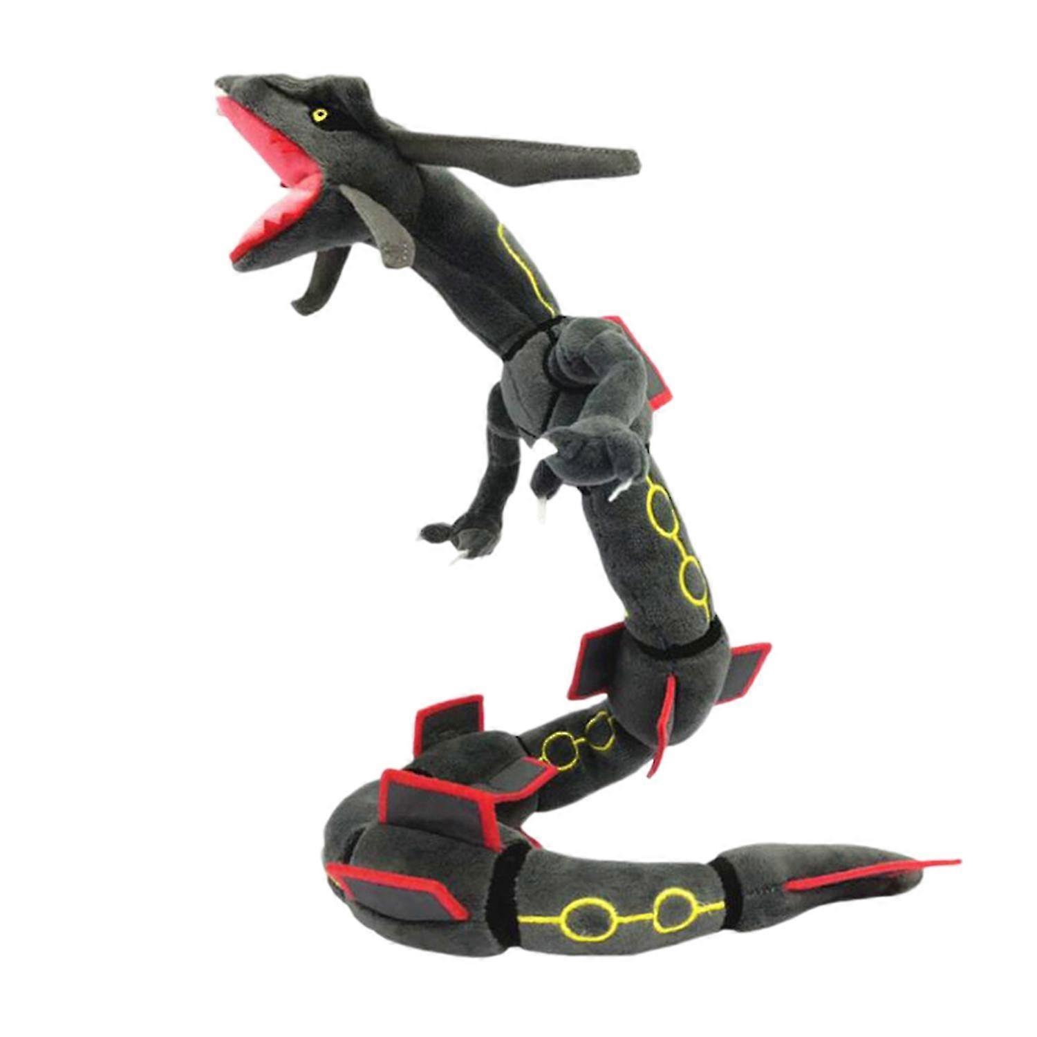 80cm Rayquaza Plush Toy Built-in Skeleton Cute Anime Character Dragon Doll Plushies Sofa Ornament Co
