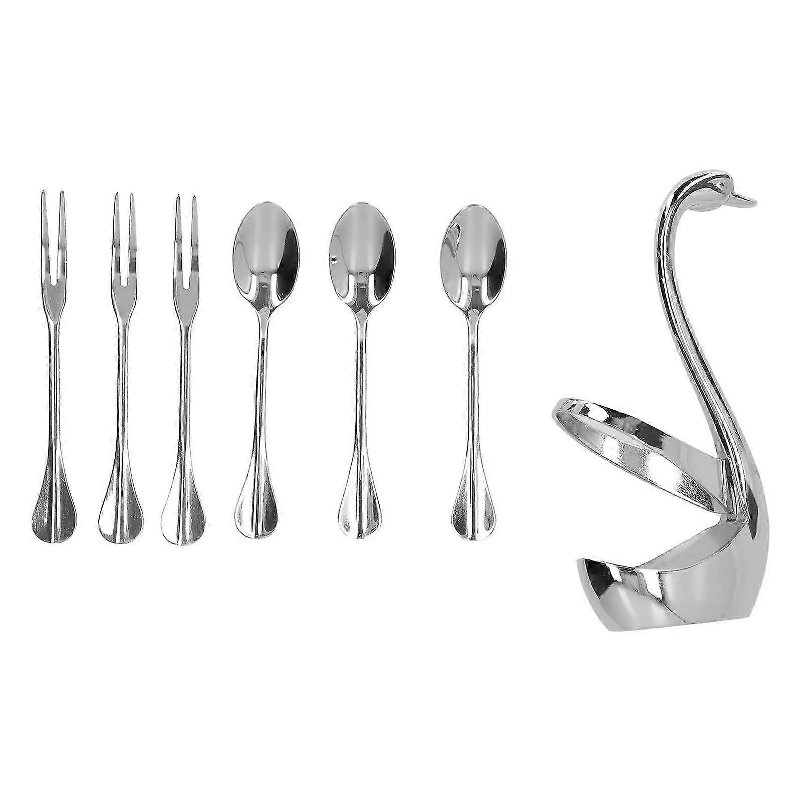 Stylish Tableware Storage Holder Rack Stainless Steel Fork Spoon Kitchen Tableware Set