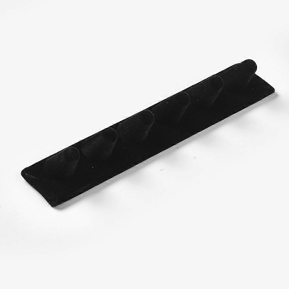 Resin Ring Displays Rectangle with 6 Cone Black 19.2x3.85x3.2cm