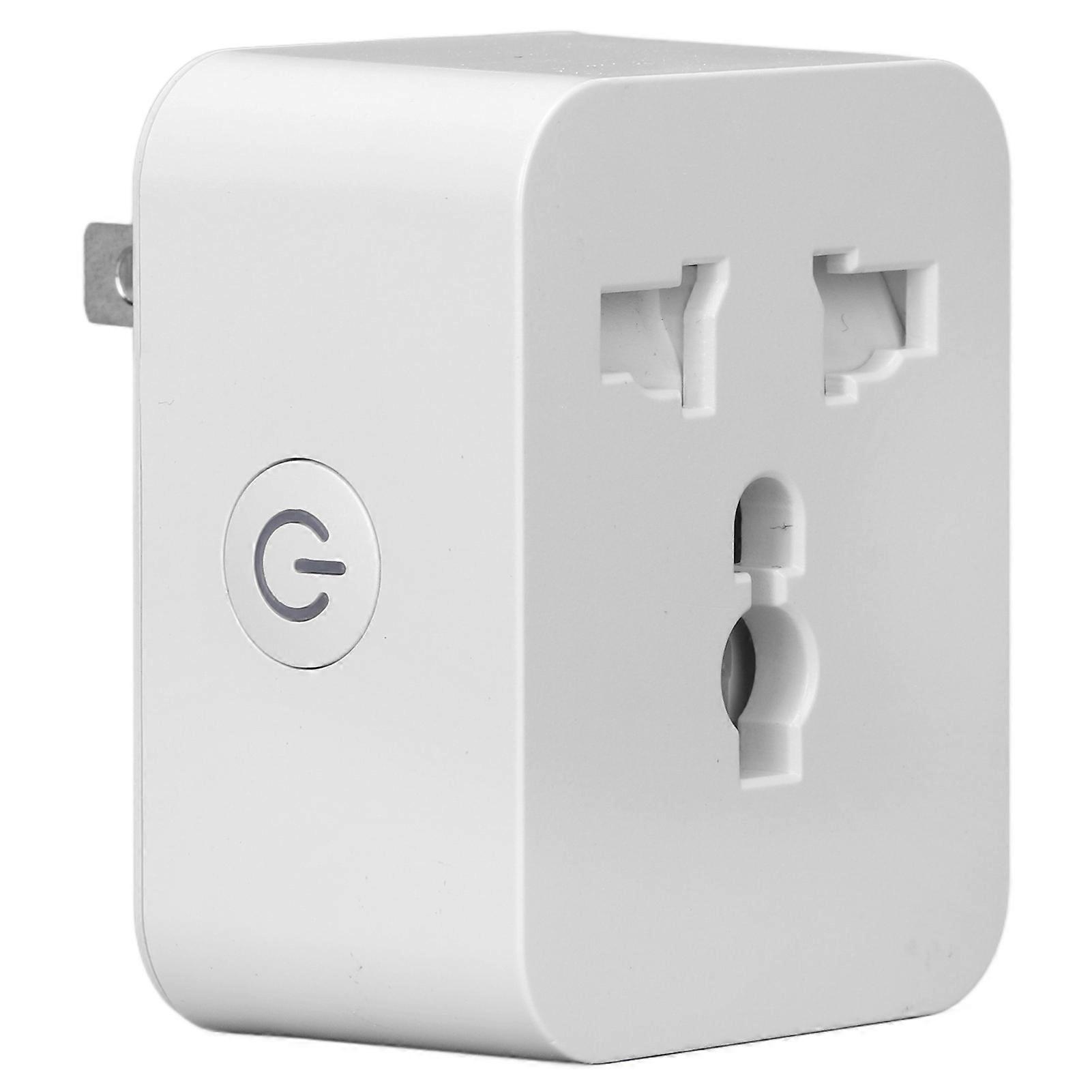Smart Plug 15A PC 2.4G WiFi Bluetooth Outlet with Schedule Timer Function Voice and APP Control US Plug AC 100 to 240V
