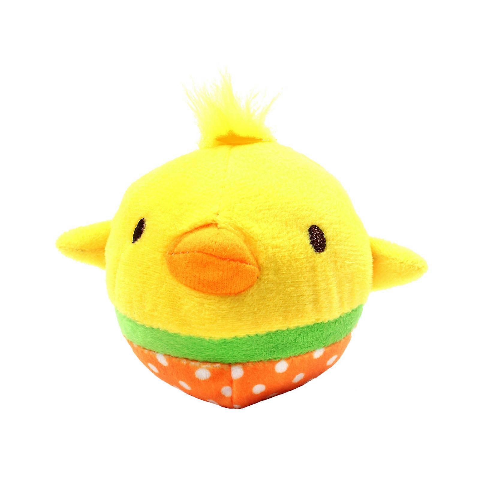 Cartoon Plush Toy Squeaky Cute Vibrant Colors Soft Skin Friendly Stuffed Animal Toy for Newborns Bedroom Crib Chick