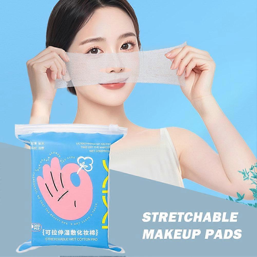 200PCS Disposable Makeup Cotton Wet Compress Makeup Removal and Cleansing