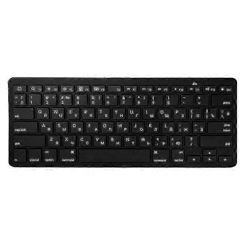 Russian Keyboard Ultra-Thin Wireless Bluetooth Keyboard, for IOS Android Tablet / Laptop -Black