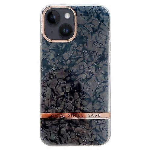For iPhone 15 Electroplating Shell Texture TPU Phone Case