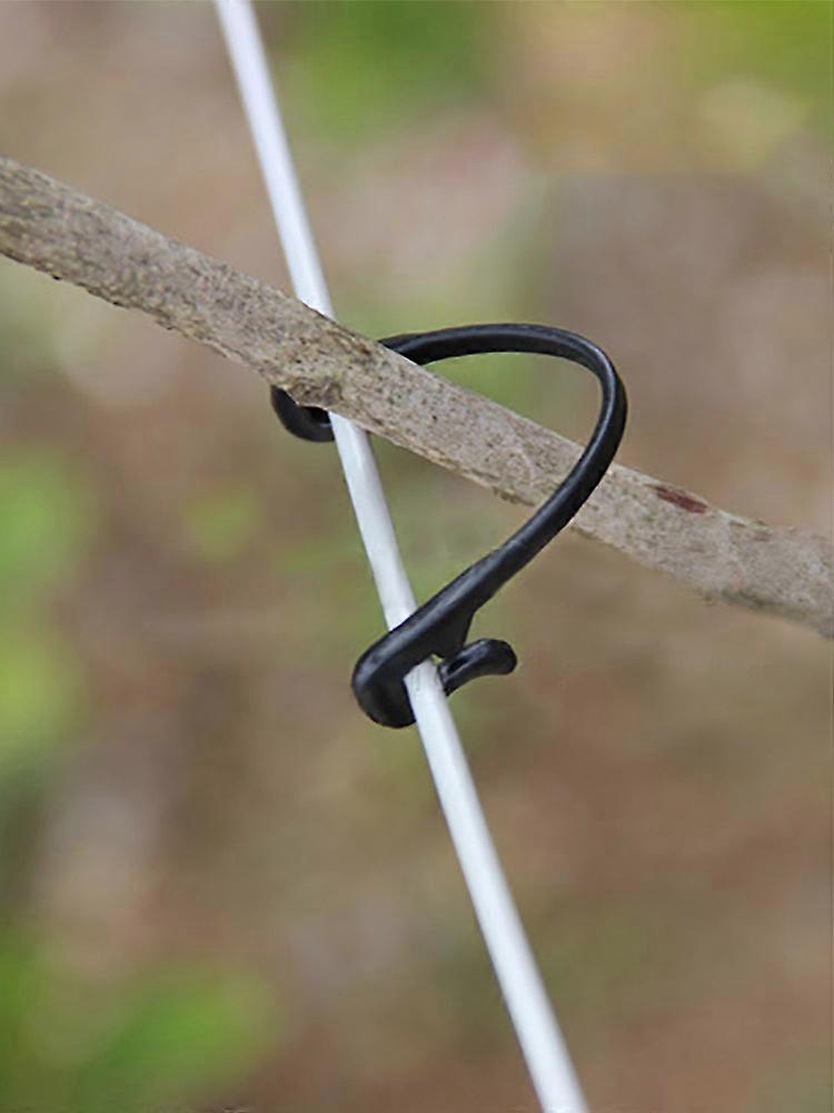 Garden Hook Vine Clip Black 100pcs Reusable Grafting Clips