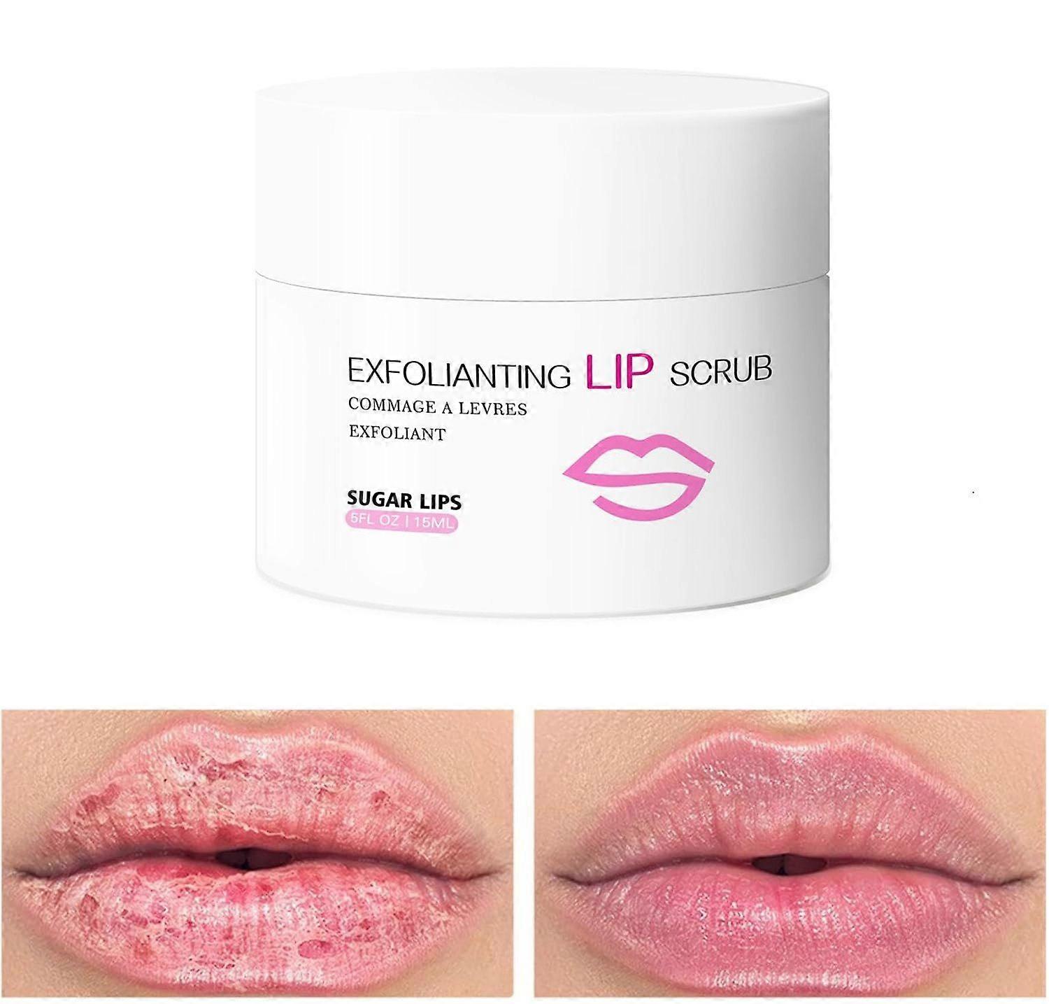 Lip Scrub - Lip Scrub Exfoliator - Sugar Lip Scrub - Moisturizing Lip Mask - Lip Balm & Moisturizer for Dry Chapped Lip - Lip Sleeping Mask