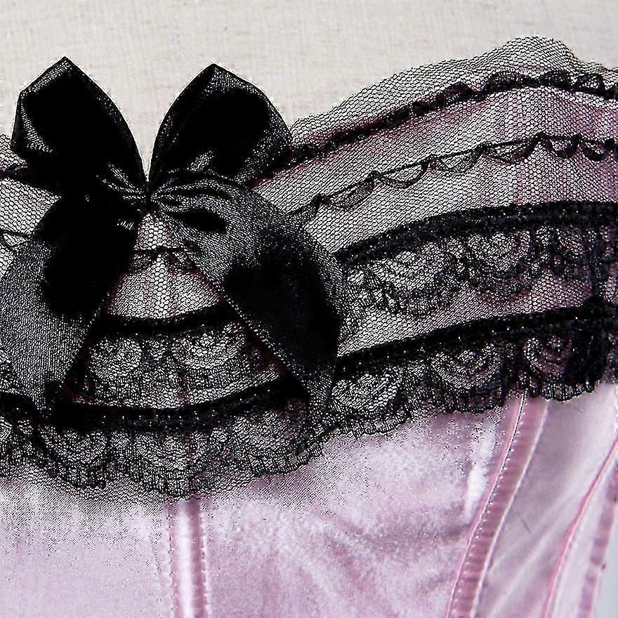 Sexet Satin Blonde Overlay Korset Bustier Overbust Burlesque Corselet 