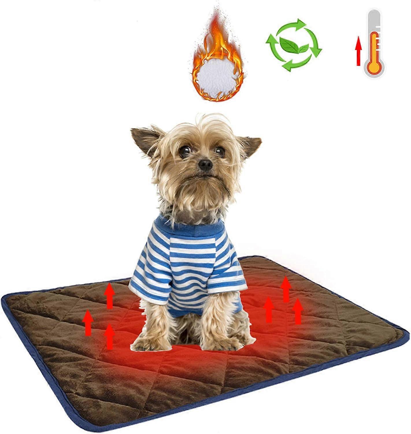 Heat Mat,Washable,Foldable,Blanket,Bed,Brown