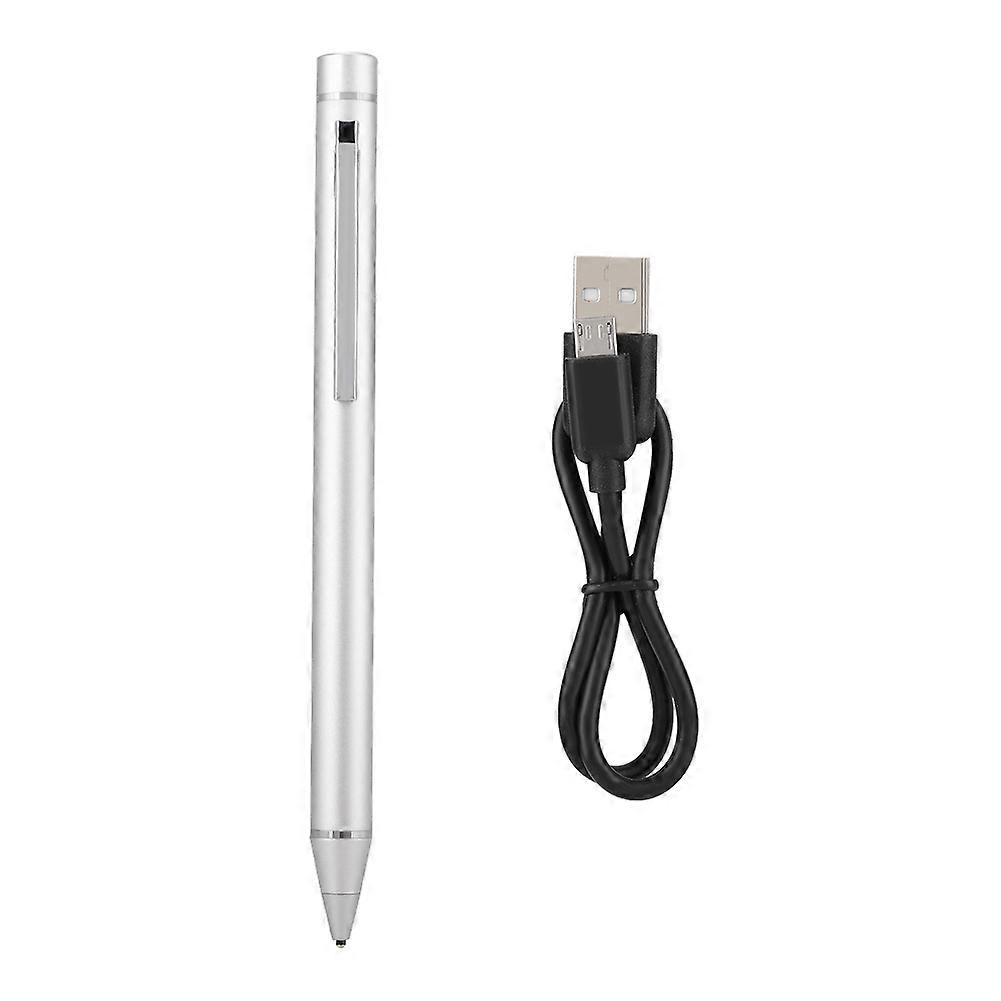 K838 Multi-function Screen Stylus High Sensitivity Anti-scratch Phone Tablet Touch Pen(Silver)