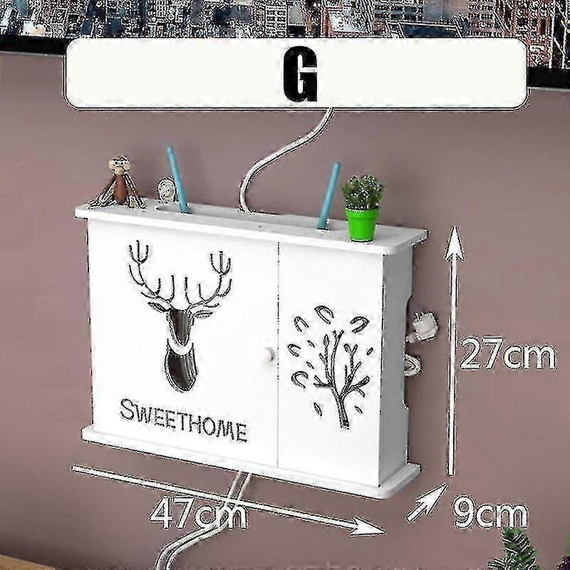 New Wireless Wifi Router Shelf Storage Boxes Cable Power Plus Wire Bracket